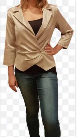 Blazer Curto Rayon Acetinado  - Foto 2