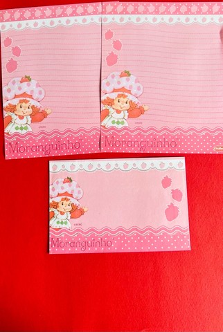 Papéis de Carta Antigo Moranguinho - Foto 4