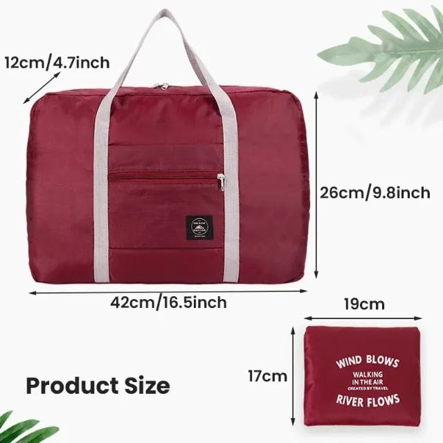 2 Bolsas Mochila de Viagem 42x16cm 16L Sacola Dobrável - Foto 5