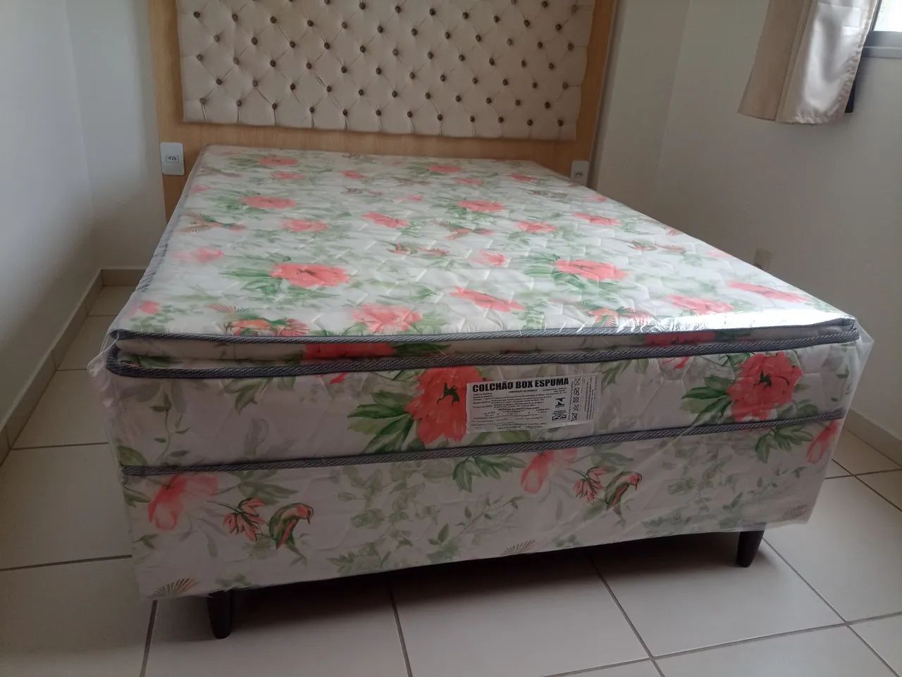 Cama Box Casal com Colchão de Espuma - Foto 2