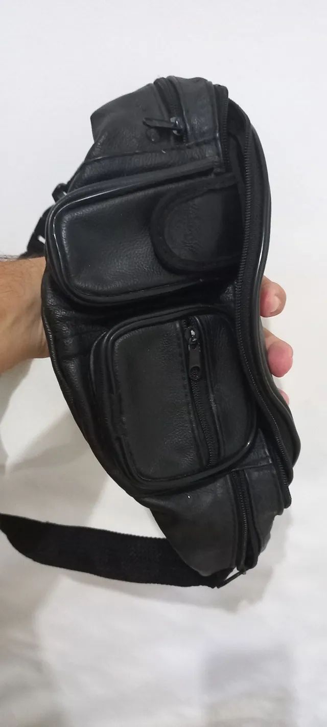 Pochete couro tática (com coldre) - Foto 2