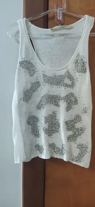 blusa linha com missanga
