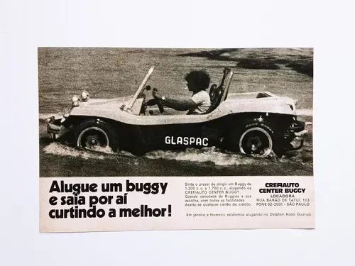 Buggy Glaspac - Propaganda original de revista de época (preço unitário) - Foto 2