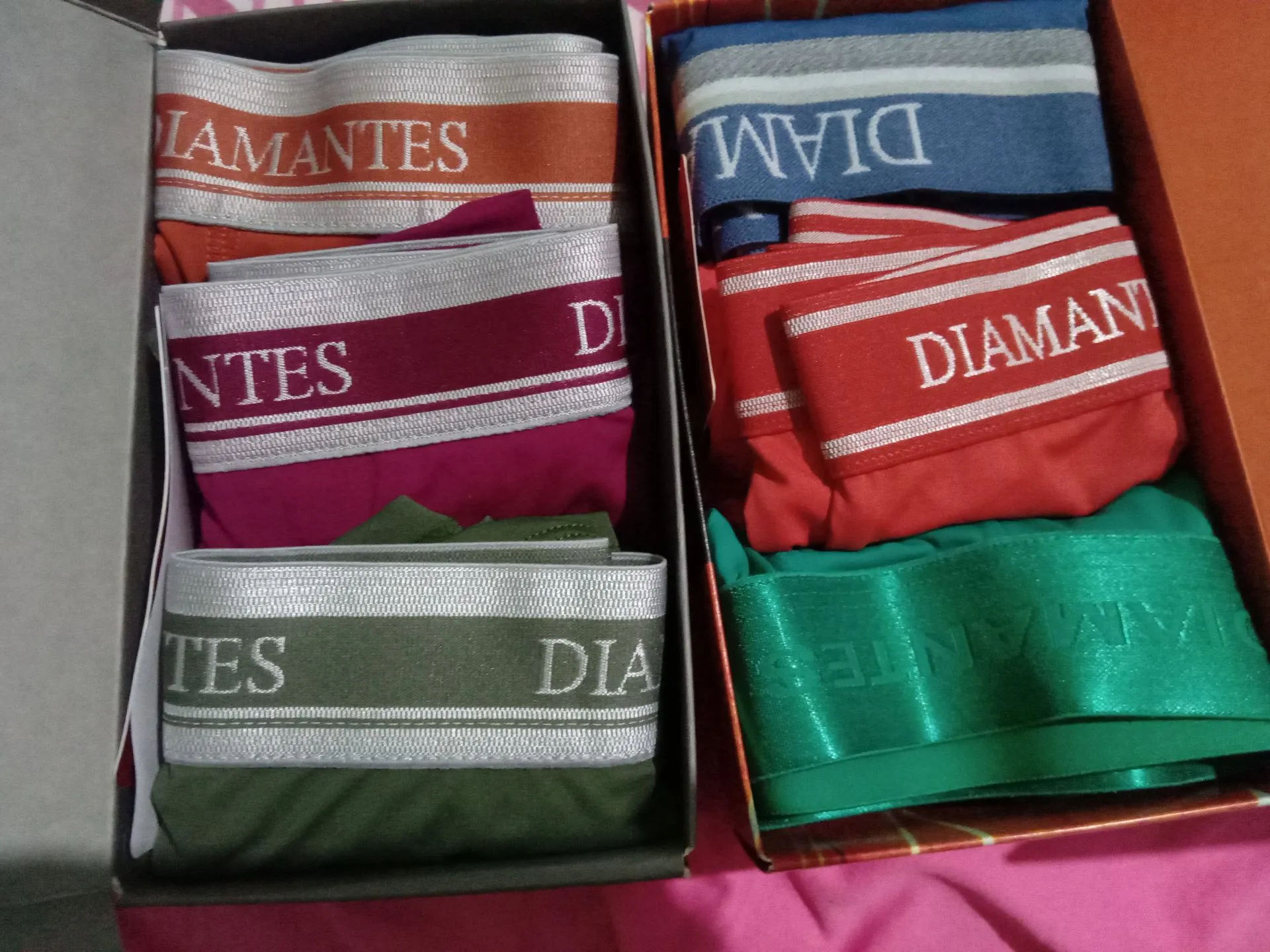Cuecas diamantes adulto e infantil
