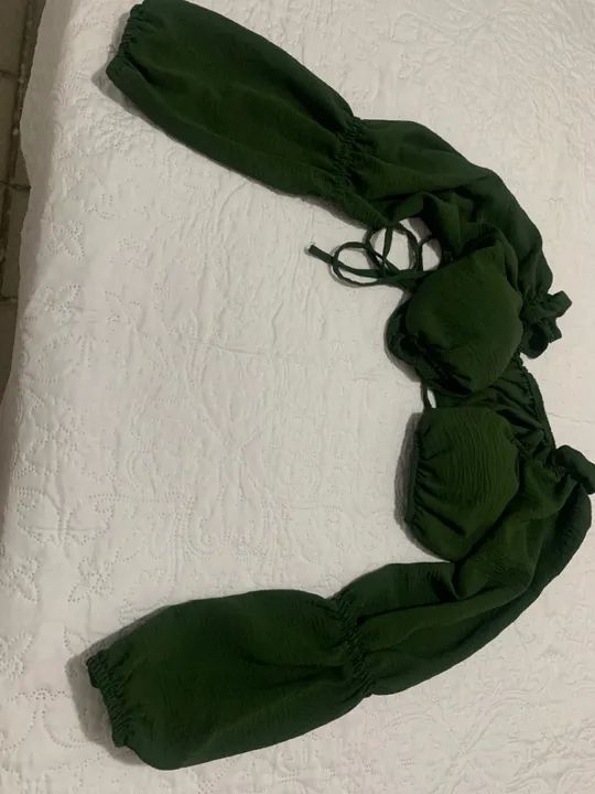 Blusa de Algodão Verde - Tamanho M