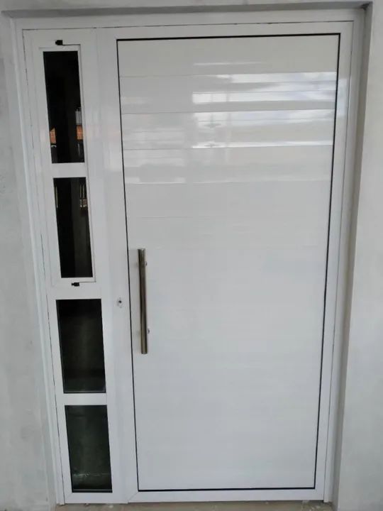Porta de alumínio branco  - Foto 6