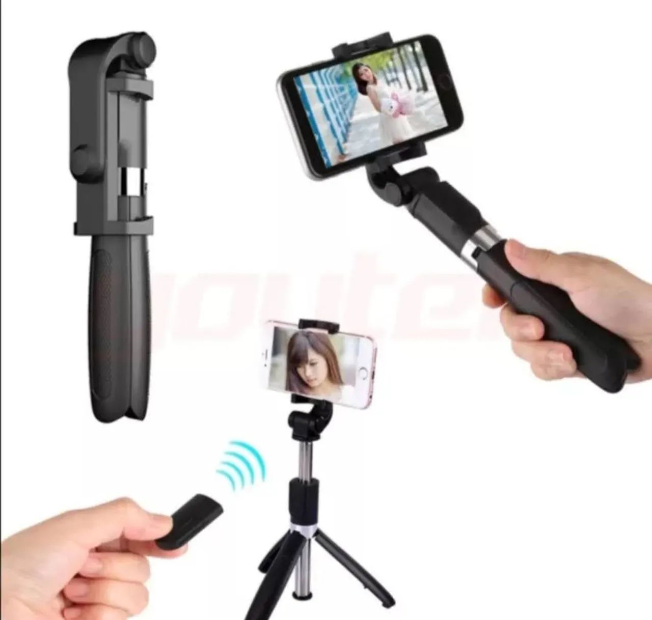  * tripé e bastão selfie 2 em 1 - Foto 5