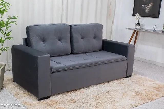 Sofá 3 lugares Cinza rf7