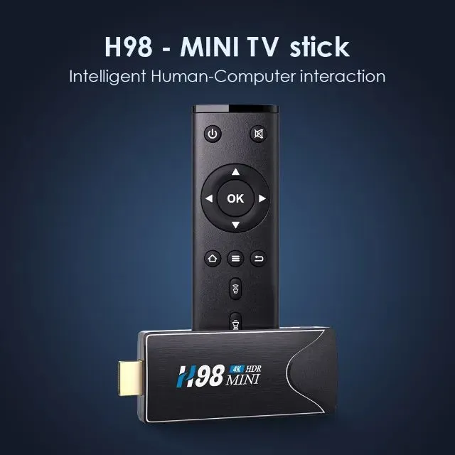Mini tv stick h98 mini 4k hdr