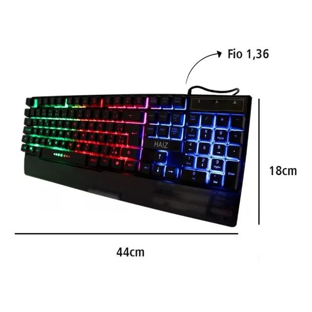 Teclado P/computador Pc Game Haiz Hz-100 - Foto 3