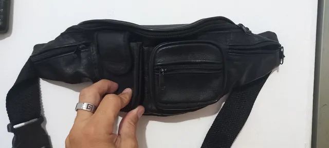 Pochete couro tática (com coldre)