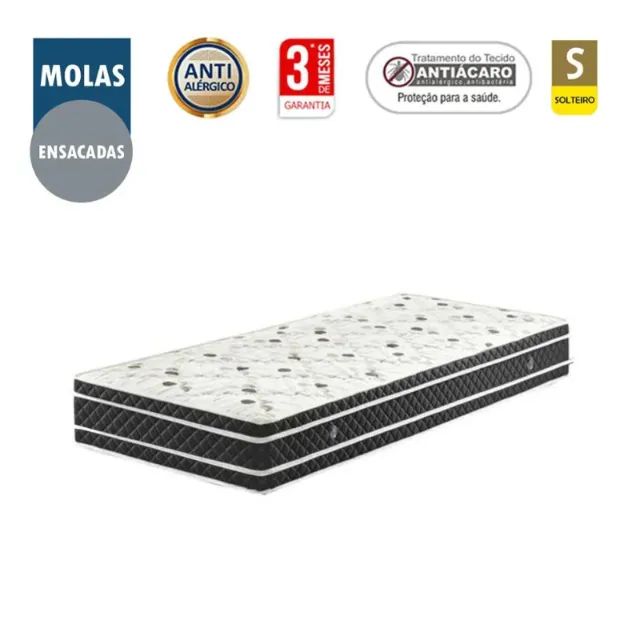 Direto da Fábrica!!! Colchão Solteiro Ensacada 24cm 