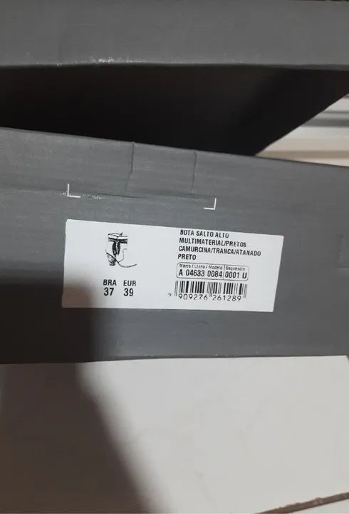 Bota arezzo camurça preta n 37