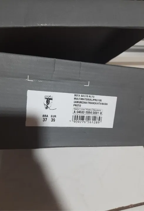 Bota arezzo camurça preta n 37
