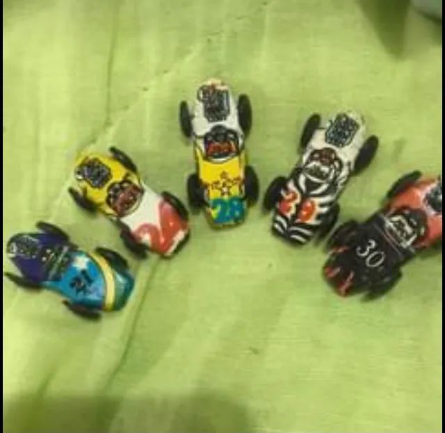 7 Carrinhos de Corrida de Lata - Miniatura Anos 70 