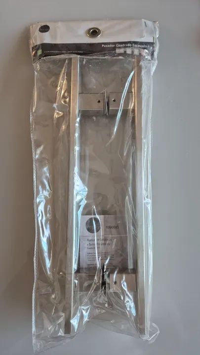 Puxador novo 37cm aço escovado 