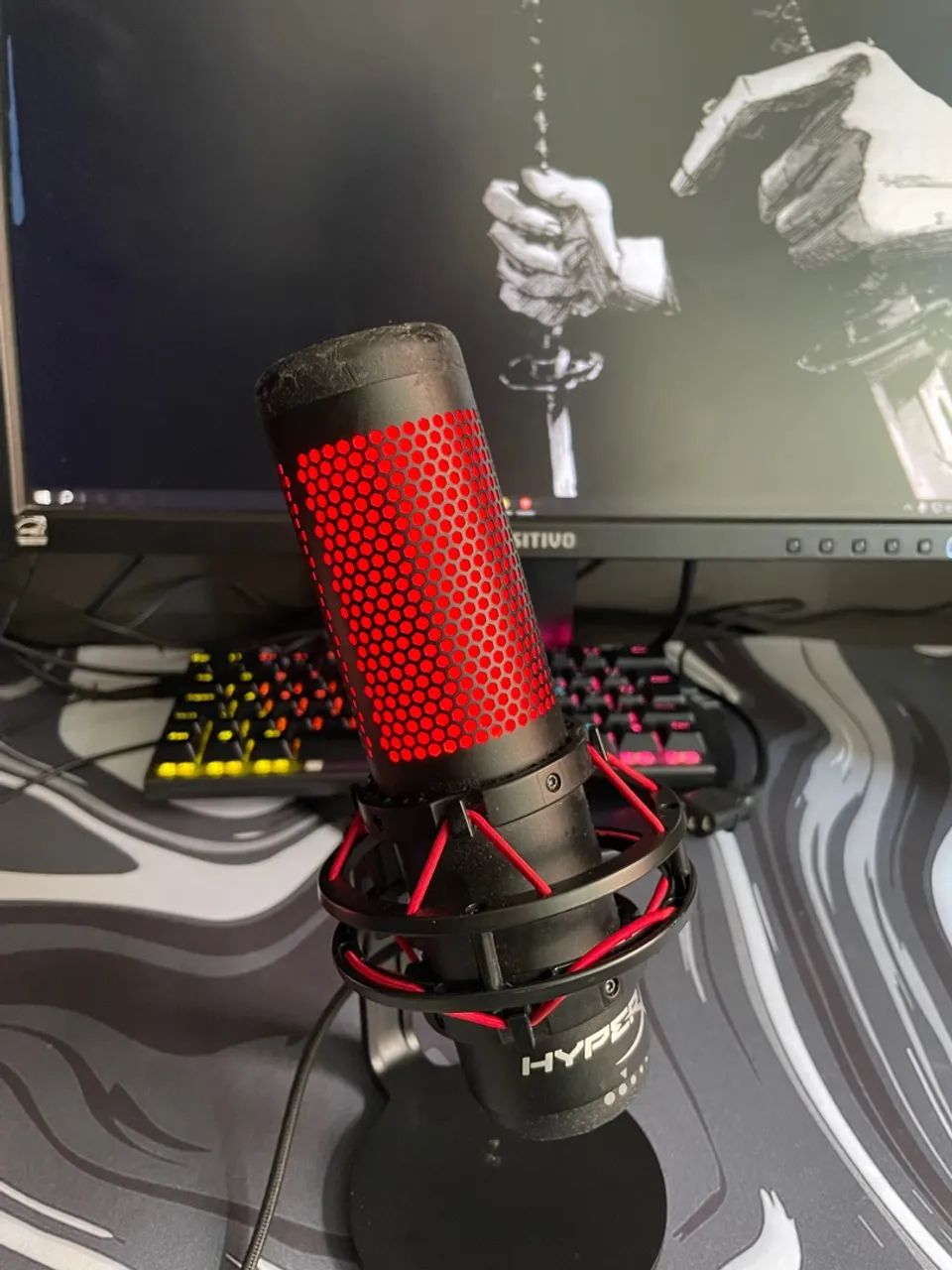 Microfone HyperX QuadCast Qualidade de áudio profissional - Foto 3