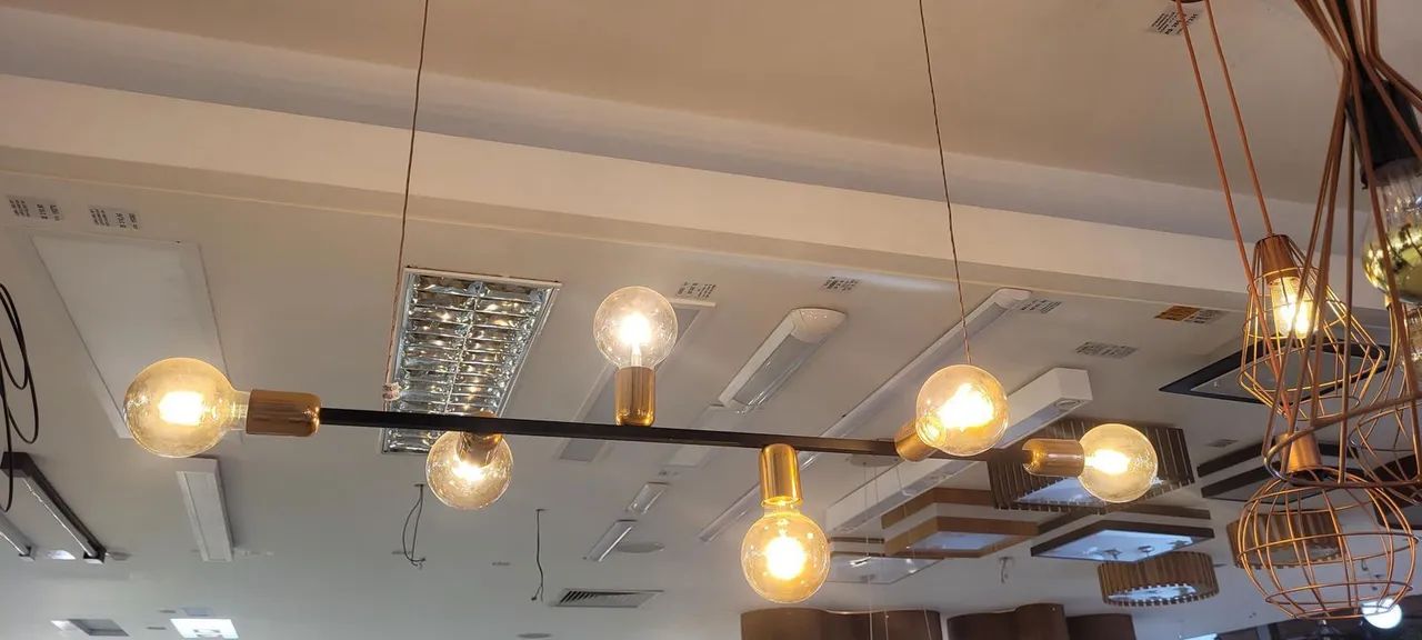 Lustre moderno com 6 lâmpadas