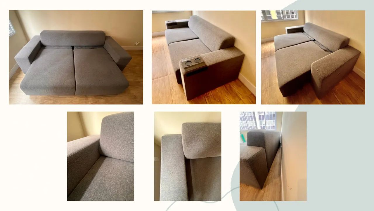 Sofa retrátil cinza - preservado e conforto máximo - Foto 2