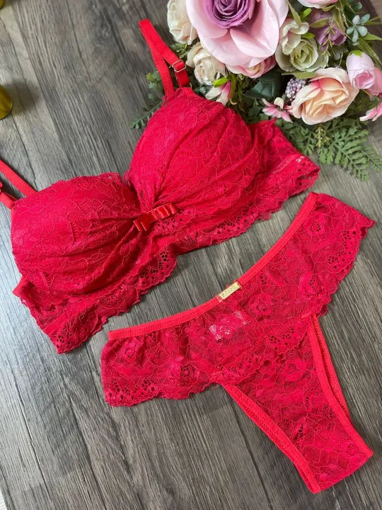 Conjunto de Lingerie de Renda