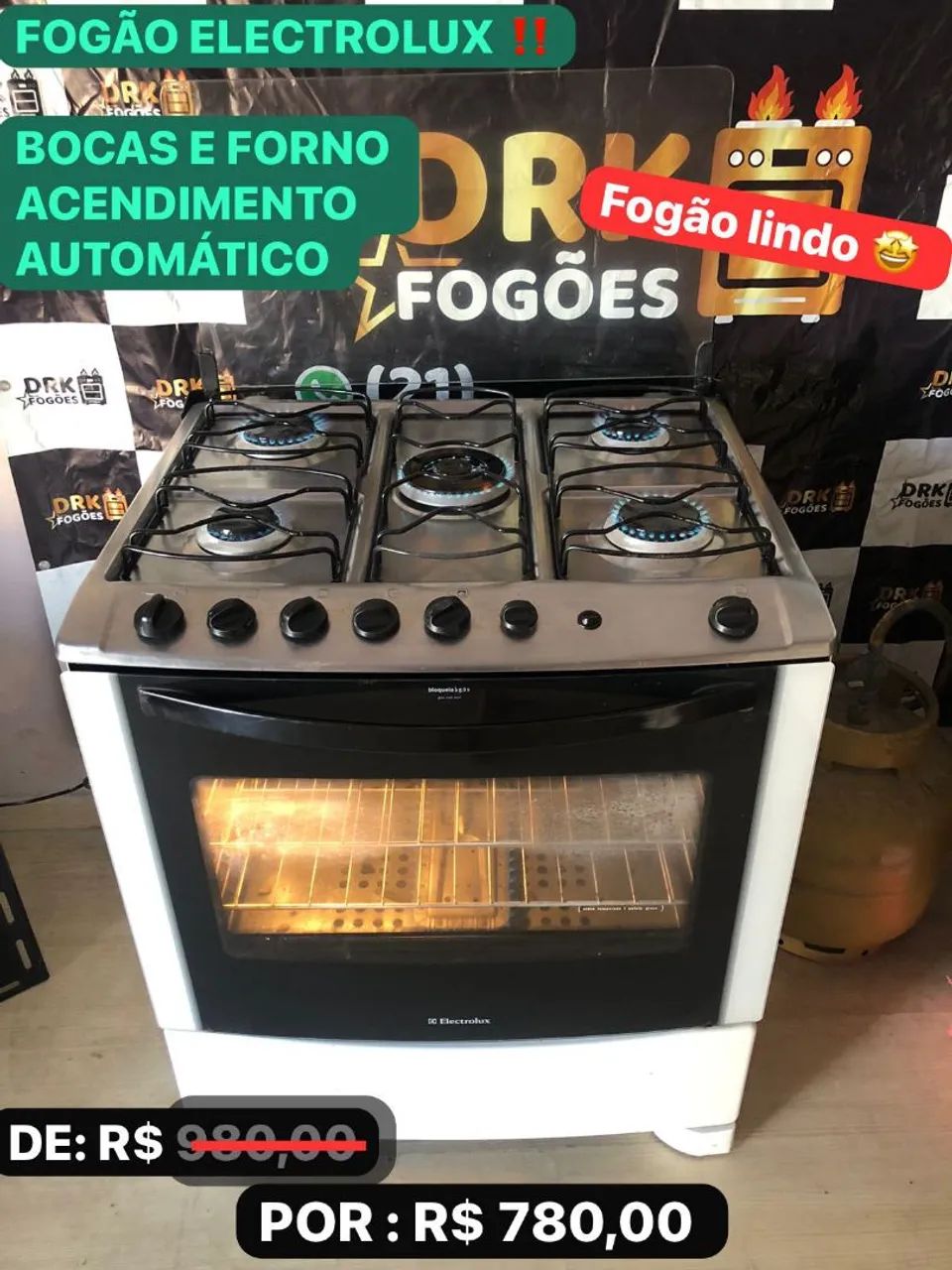 Fogão Eletrolux 5 bocas automático 