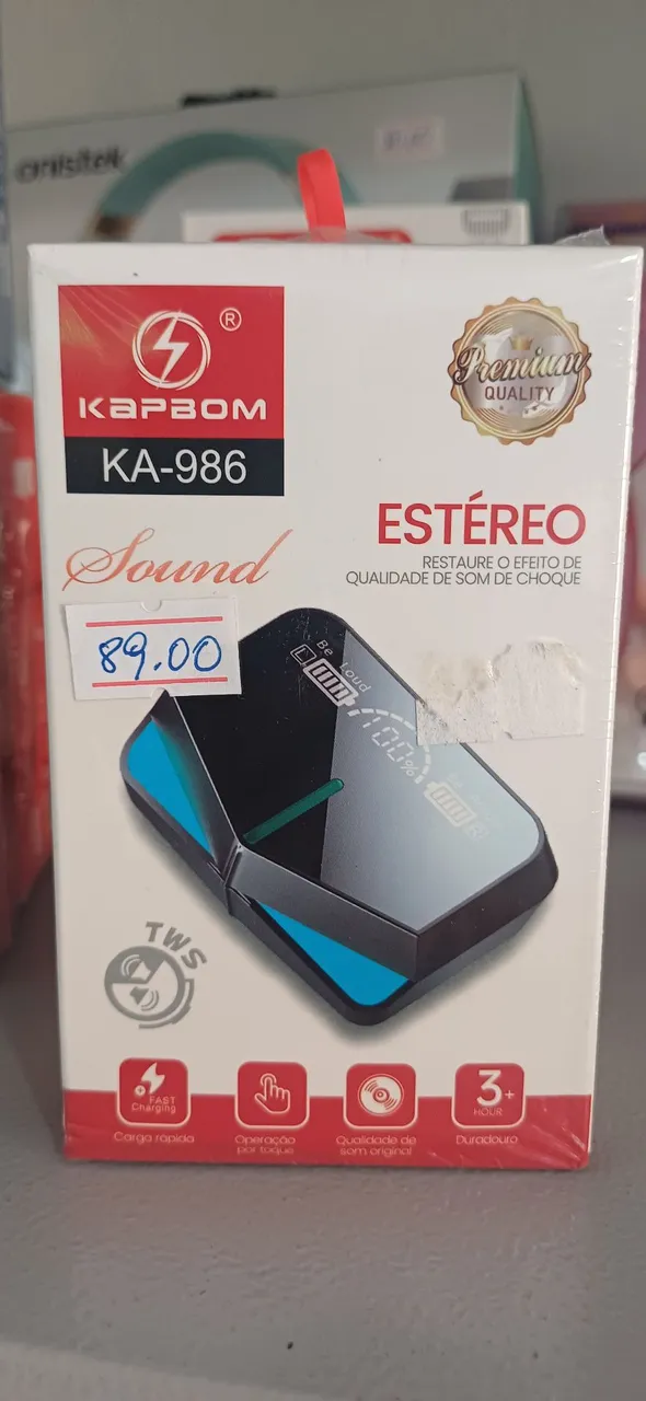 Fone de Ouvido Bluetooth TWS KA-986 - Qualidade Sonora Impecável!