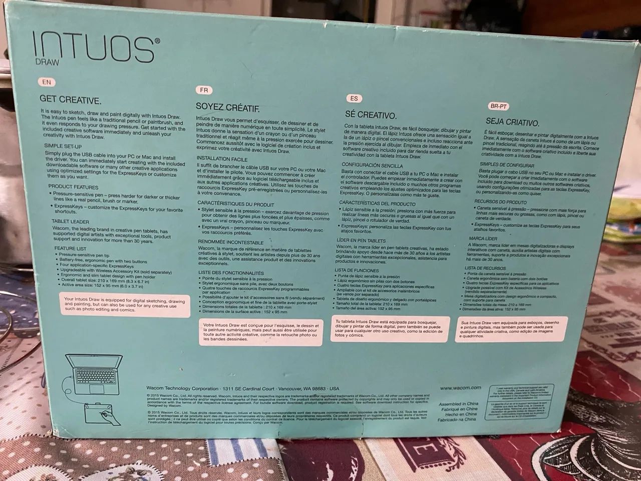 Tablet Wacom Intuos Draw - Crie Artes Digitalmente - Foto 2