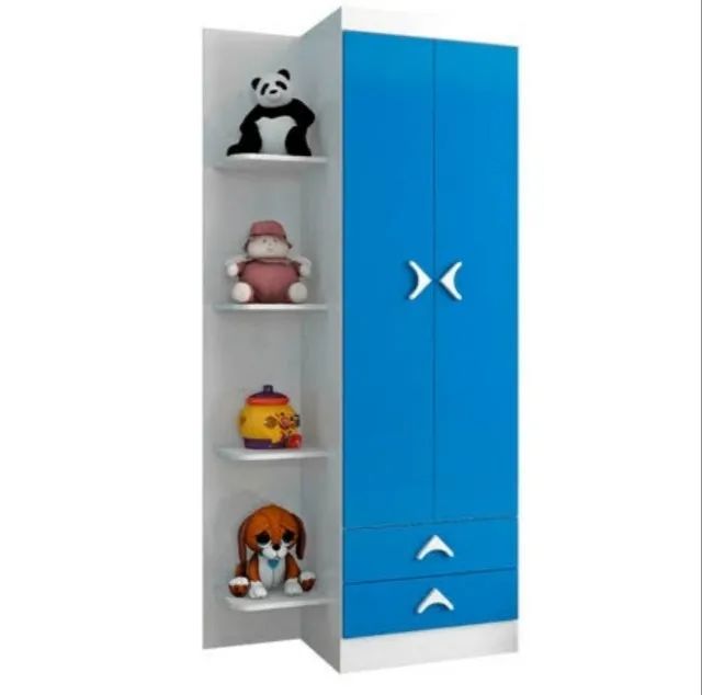 Guarda Roupa Infantil 2 Portas 2 Gavetas - Atualle - Foto 2