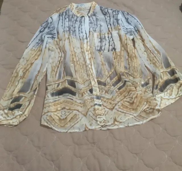 Blusa tamanho P manga longa transparente usada. - Foto 3