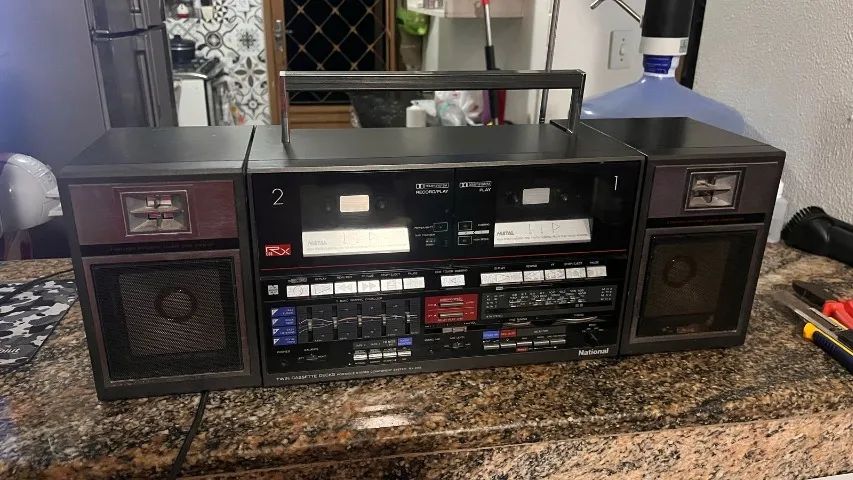 Rádio Cassete National(panasonic) Raríssimo de 1984!!! funcionando