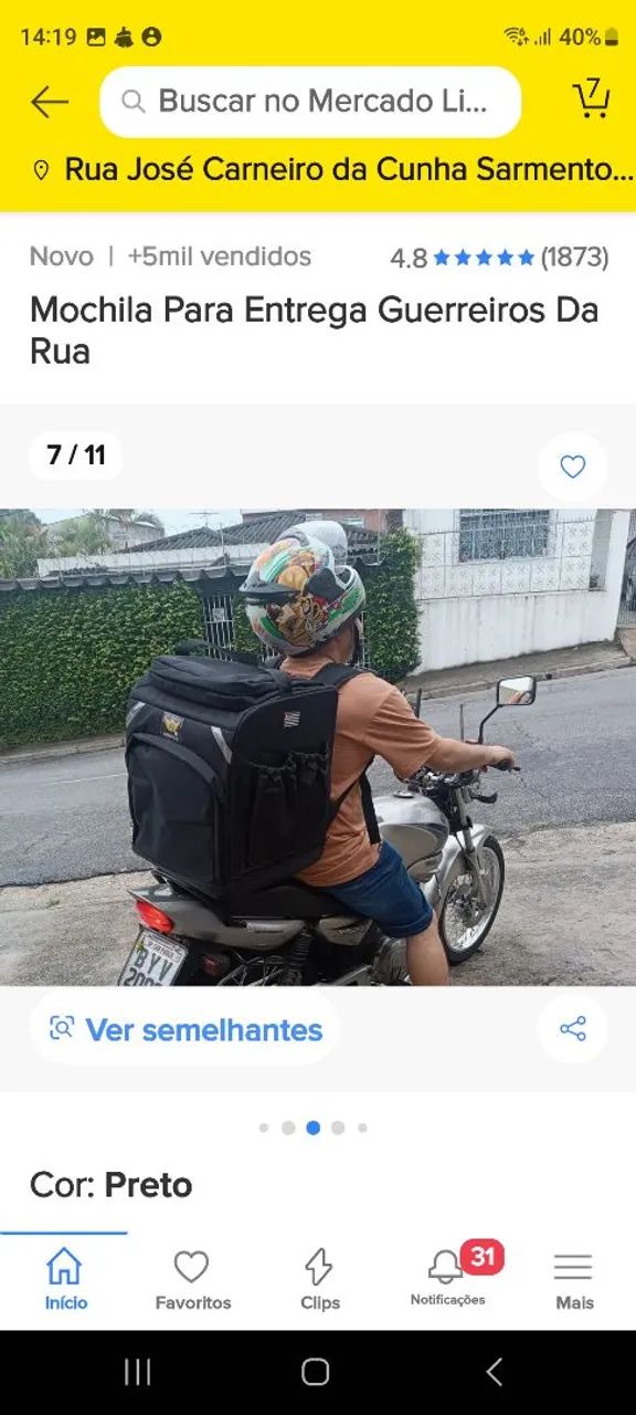 Bag para Motoboy  - Preto - Foto 3