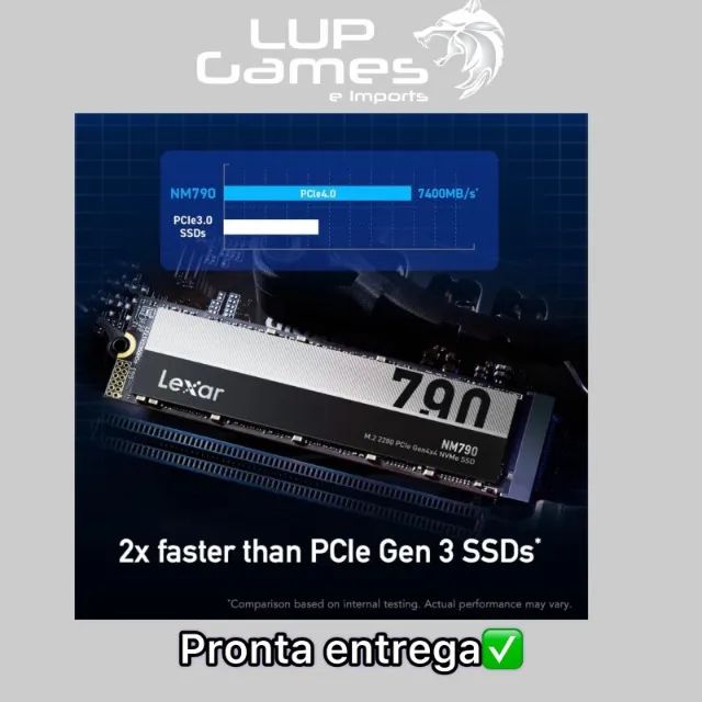 SSD nvme Lexar 2tb 7400mbs (Loja Física/ Garantia) - Foto 3