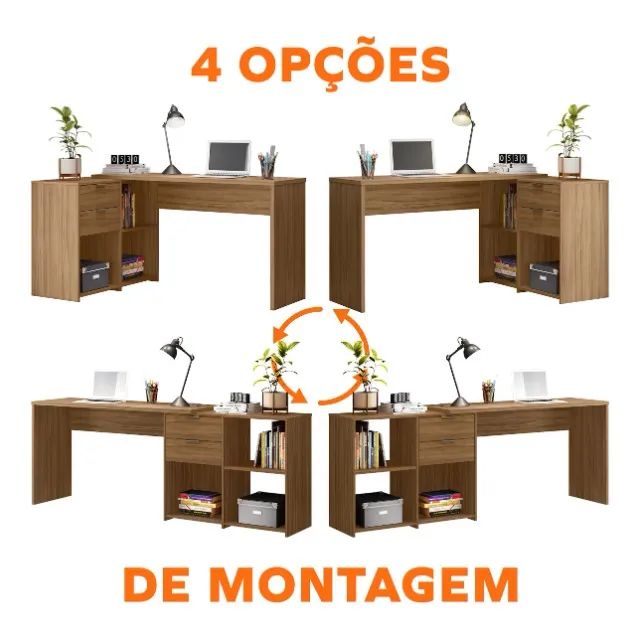 Mesa Office de Canto ou Reta NT 2060 - Notável - Móveis de