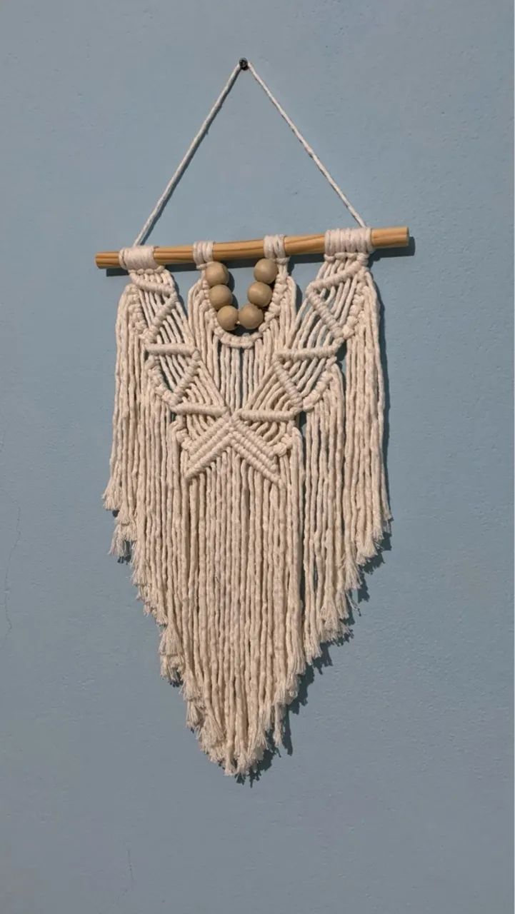 Macramê de Parede Artesanal - Decoração Boho Chic - Foto 4