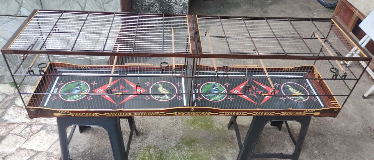 Gaiola voadeira super luxo de 1,40cm marchetaria redonda  - Foto 2