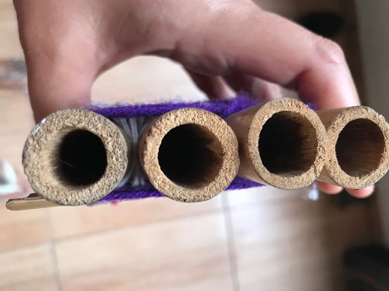 Flauta peruana artesanal de bambu - Foto 3