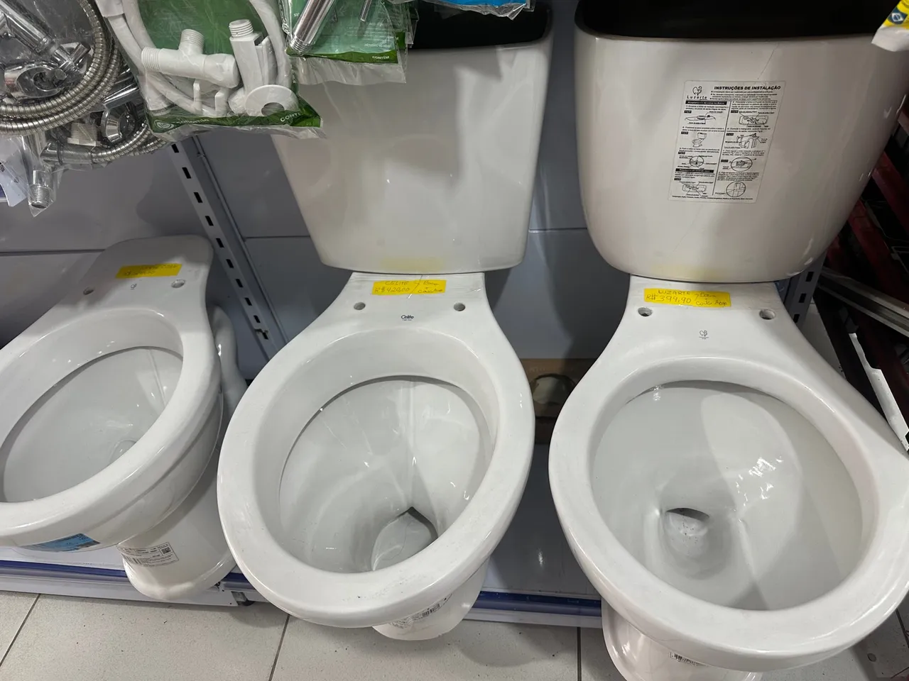 Vaso acoplado branco