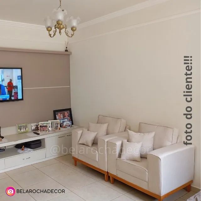 Poltrona Benny 80cm Linho Nova  - Foto 3