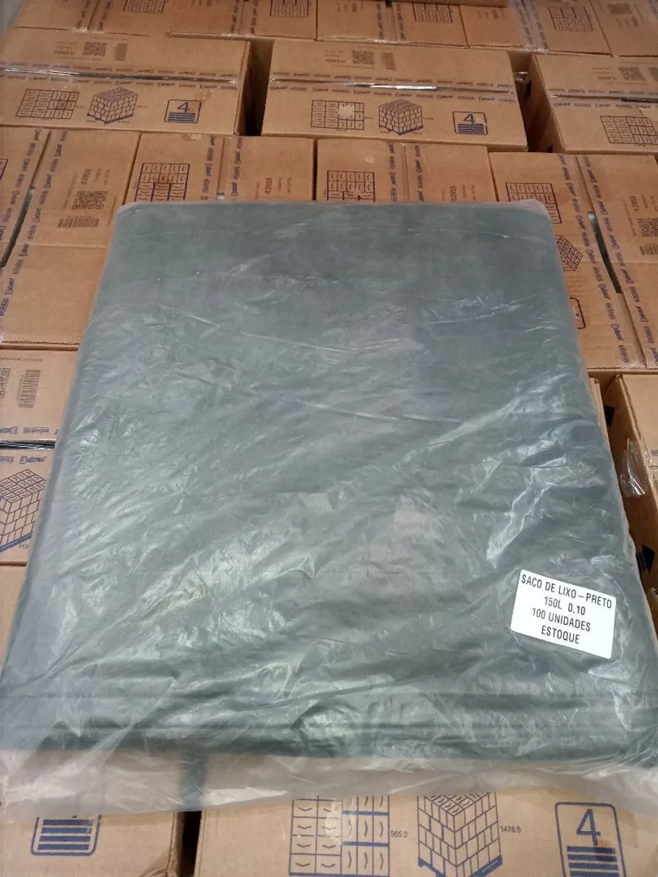 Sacos de Lixo Preto 150L com 100 Unidades Muito Forte Micra 10 Reforçado