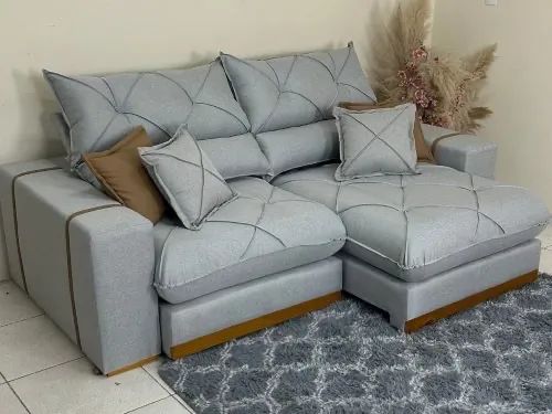 Sofá Retrátil e Reclinável Gran Bello 2.00m- Produto Novo  - Foto 5