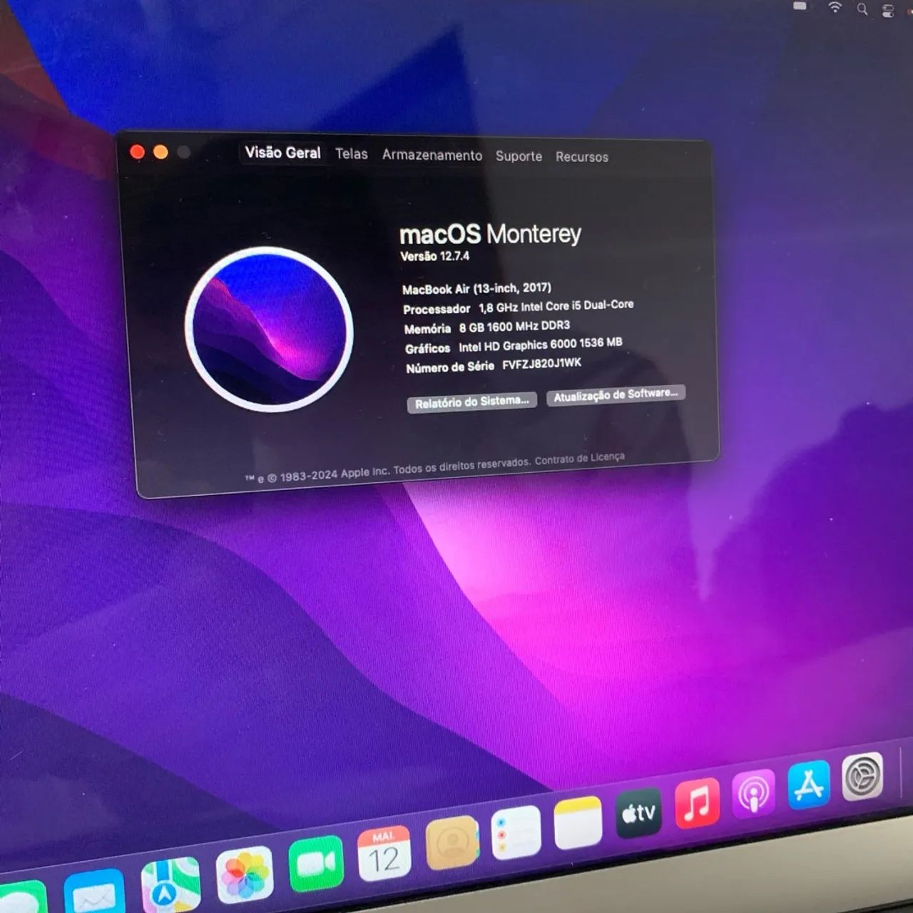 MacBook Apple 2017 - 8GB RAM | 128GB SSD | macOS Monterey | Carregador Original Incluso - Foto 4