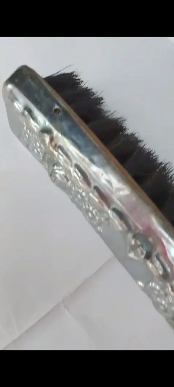 Escova  cata migalhas de mesa antiga . - Foto 3