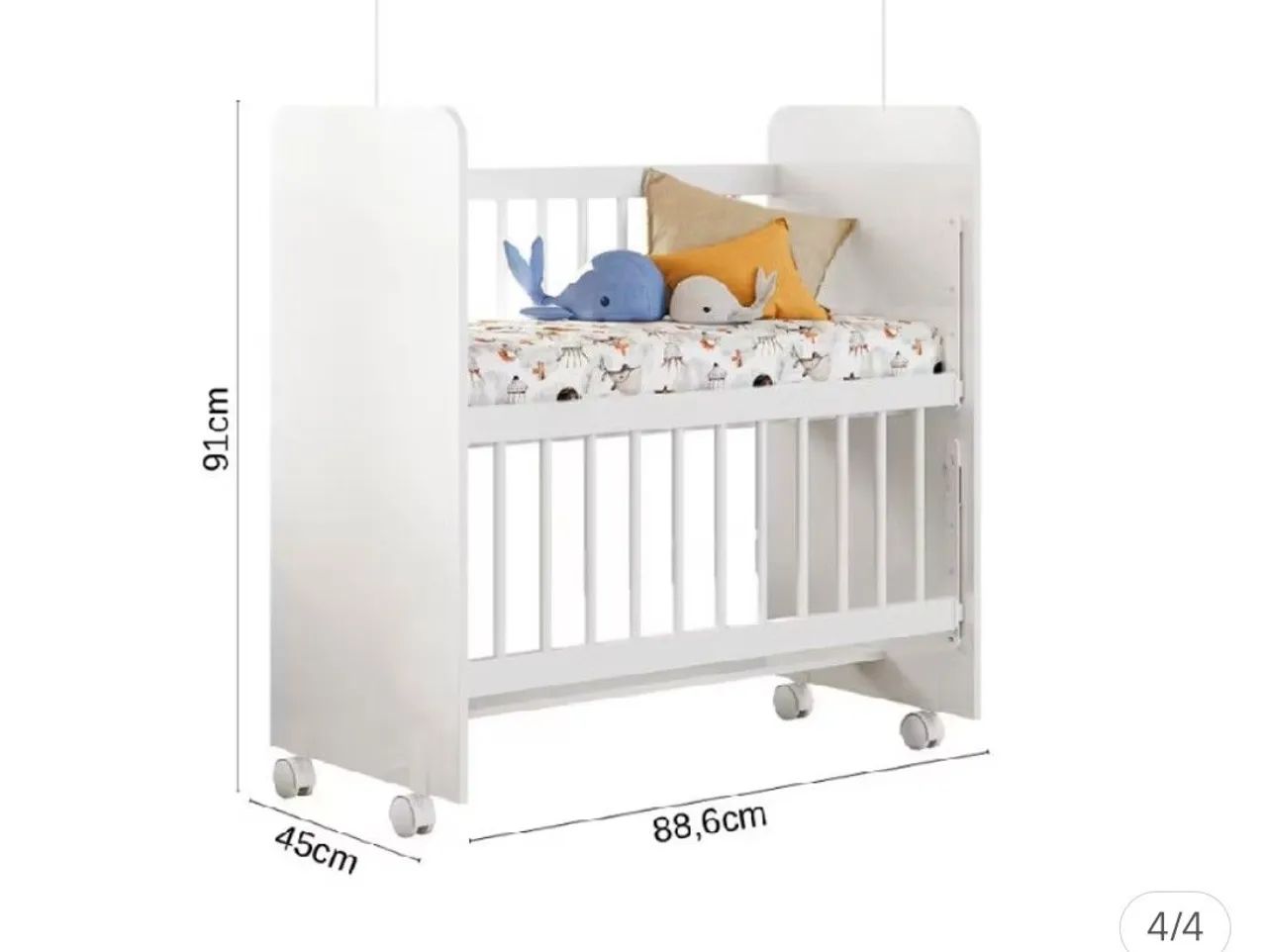 Cradle (Baby Crib) Used for 1 Month, Free 03 Elastic Sheets and 01 Waterproof Liner