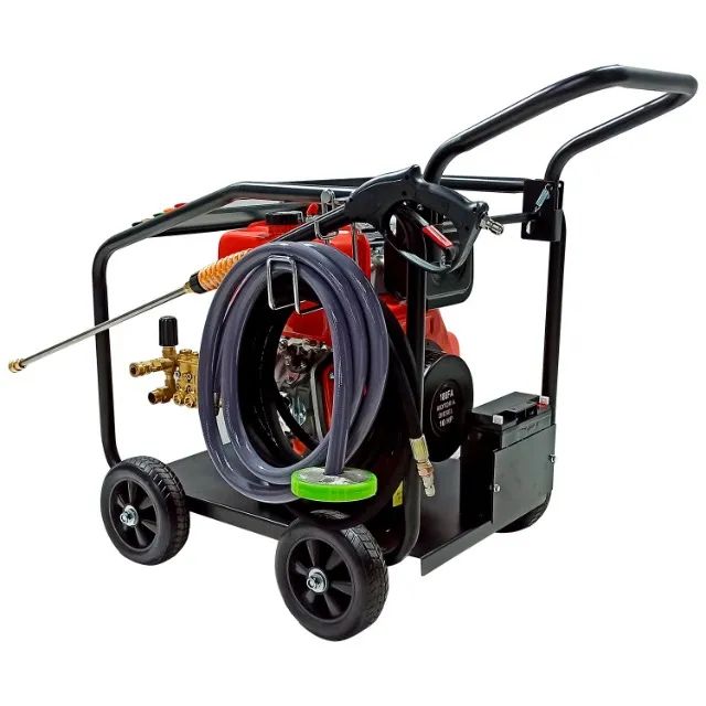 Lavadora de Alta Pressão a Diesel Partida Elétrico 10hp 3400rpm 3600psi Motor Triplex - E0 - Foto 5