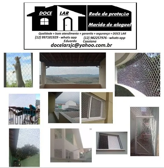 Redes de proteção para crianças e gatos