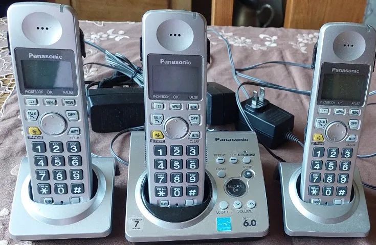 TELEFONE SEM FIO PANASONIC + SECRETÁRIA ELETRÔNICA + 2 RAMAIS!!