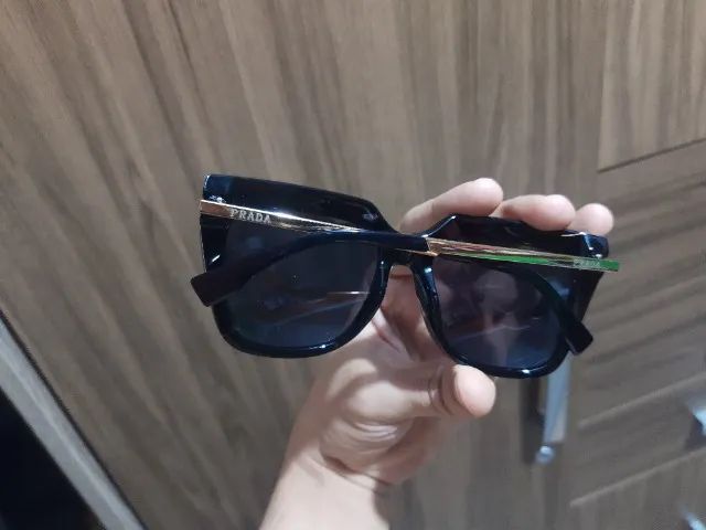 óculos de luxo grande feminino novo com caixa - Foto 3