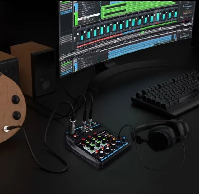 Mesa de som 4 canais - Efeitos - Bluetooth - USB Mp3 (NOVA) - Foto 4