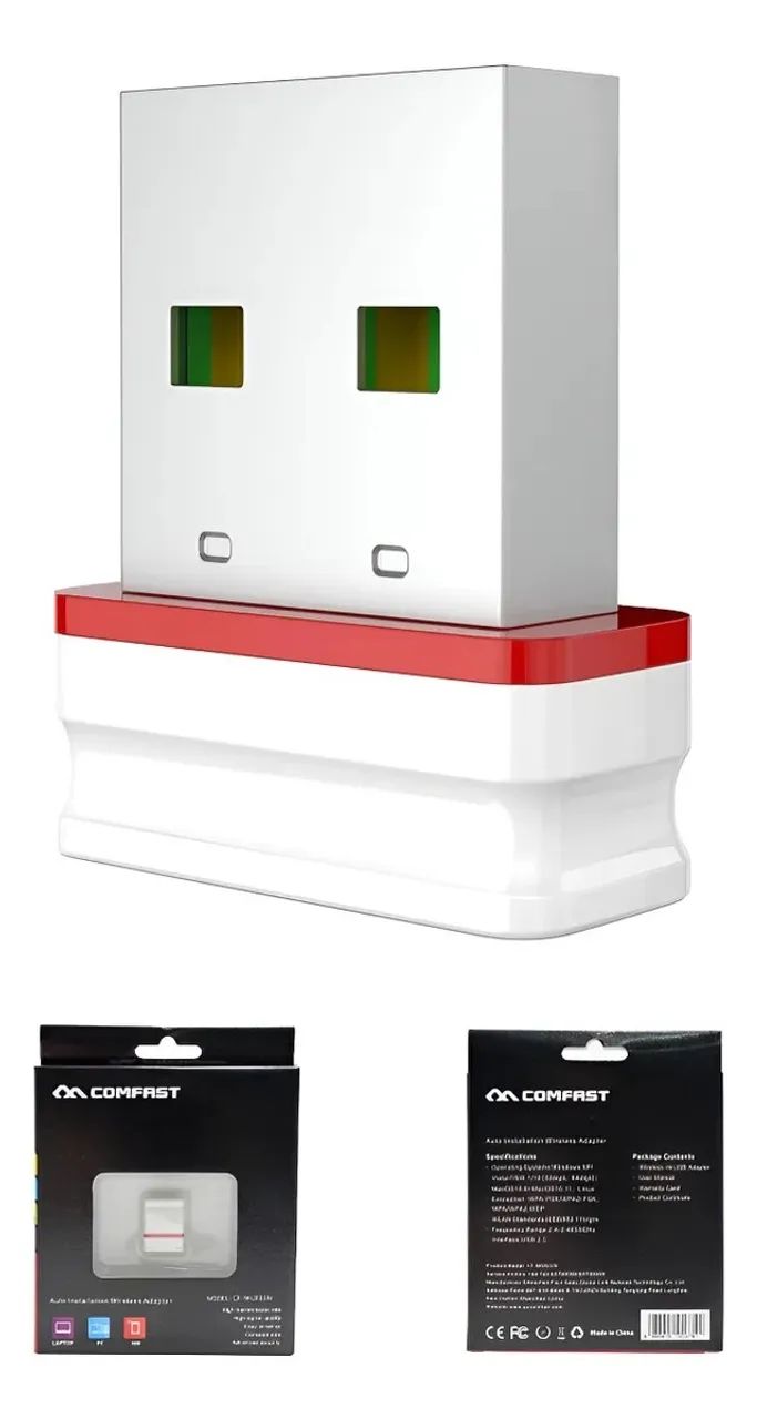 Mini Adaptador Wireless Usb Wifi 150mbps 2.4ghz Pc e Notebook - Foto 2