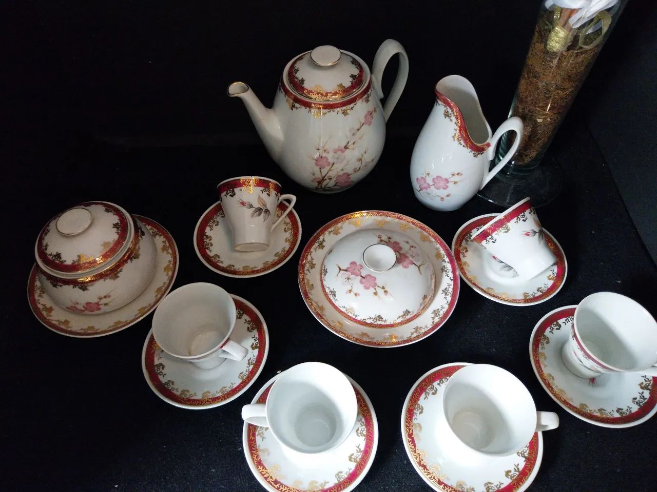 Conjunto de chá em porcelana floral - Foto 5